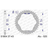 Couronne AFAM alu standard - 520 51804K-38 | Oxmoto