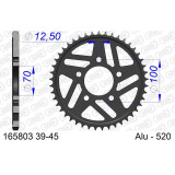 Couronne AFAM alu standard - 520 165803K-45 | Oxmoto