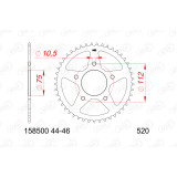 Couronne AFAM acier standard - 520 158500-45 | Oxmoto