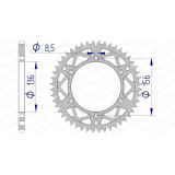Couronne AFAM alu standard - 520 15206K-42 | Oxmoto