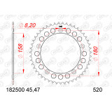 Couronne AFAM acier standard - 520 182500-45 | Oxmoto