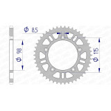 Couronne AFAM alu standard - 420 72101N-48 | Oxmoto