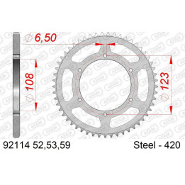 Couronne AFAM acier standard - 420 92114-47 | Oxmoto