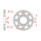 Couronne AFAM acier standard - 428 10201-51 | Oxmoto