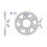 Couronne AFAM alu standard - 520 17606-41 | Oxmoto