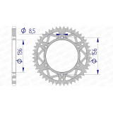 Couronne AFAM alu anti-boue - 520 15206+52 | Oxmoto