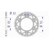 Couronne AFAM alu anti-boue - 520 11212+54 | Oxmoto