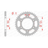 Couronne AFAM acier standard - 520 50602-39 | Oxmoto