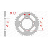 Couronne AFAM acier standard - 420 12101-41 | Oxmoto