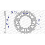 Couronne AFAM alu anti-boue - 420 72101+46 | Oxmoto
