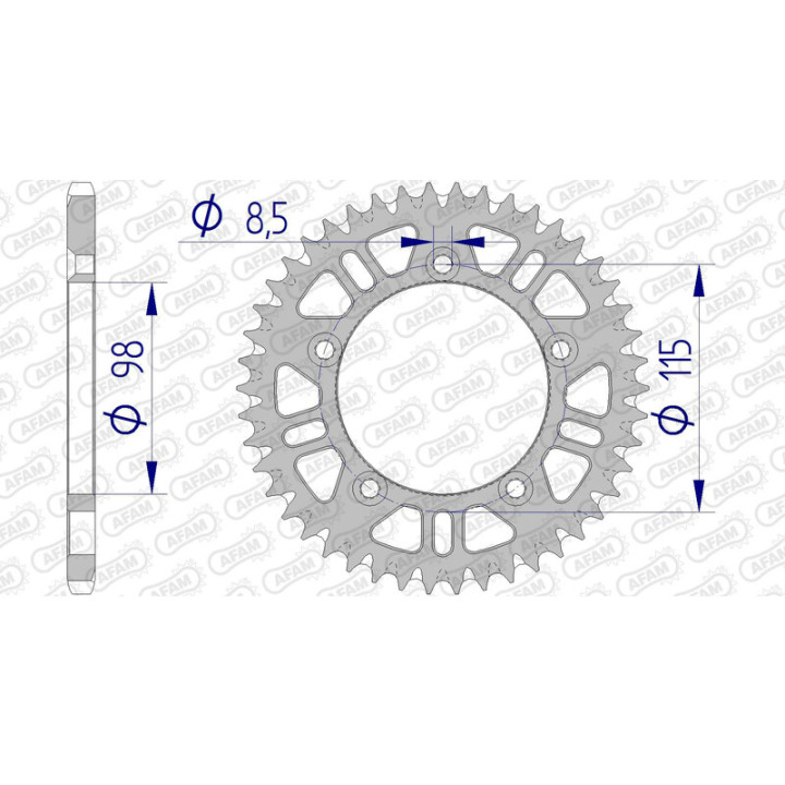 Couronne AFAM alu anti-boue - 420 72101+46 | Oxmoto