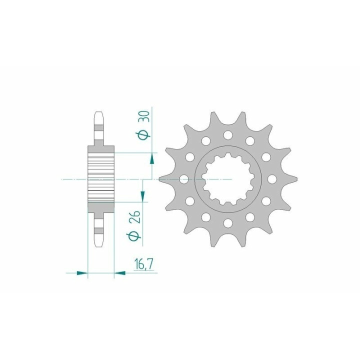 Kit chaîne AFAM 520 XHR4 - 16/40-114 - Couronne alu standard