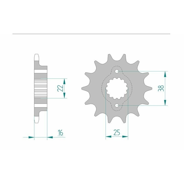 Kit chaîne AFAM 520 XSR4- 15/46-102 - Couronne acier standard