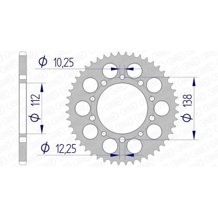 Kit chaîne AFAM 520 XHR4 - 16/42-114 - Couronne alu standard
