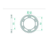 Kit chaîne AFAM 520 XHR4 - 16/41-116 - Couronne acier standard