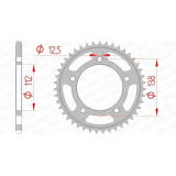 Kit chaîne AFAM 520 XSR4 - 17/41-114 - Couronne acier standard
