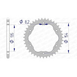 Kit chaîne AFAM 520 XHR4 - 16/41-114 - Couronne alu standard - Necessite un porte couronne AFAM