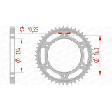 Kit chaîne AFAM 525 XHR4 - 16/42-116 - Couronne acier standard 3072830