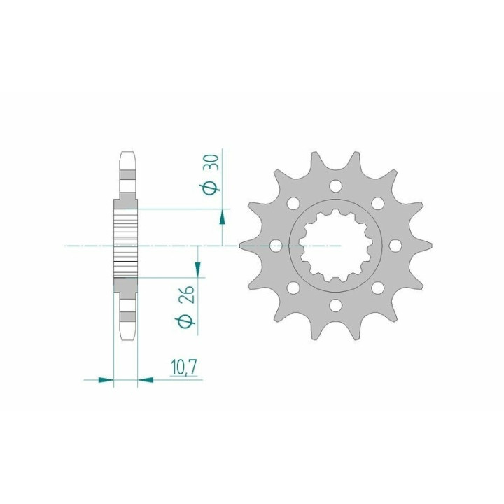 Kit chaîne AFAM 525 XHR4 - 17/45-116 - Couronne acier standard