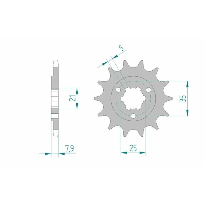 Kit chaîne AFAM 520 XSR4 - 16/42-114 - Couronne acier standard
