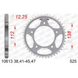 Kit chaîne AFAM 525 XHR4 - 15/45-124 - Couronne acier standard