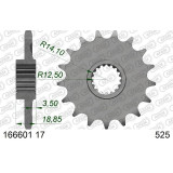 Kit chaîne AFAM 525 XSR4 - 17/44-124 - Couronne acier standard