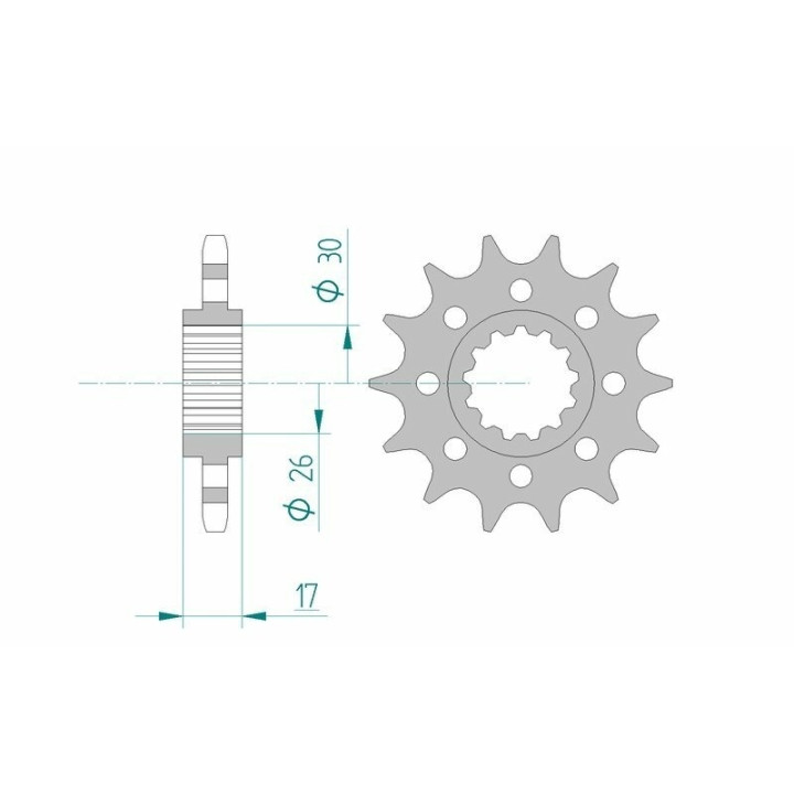 Kit chaîne AFAM 525 XHR4 - 16/42-116 - Couronne alu standard