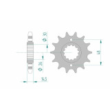 Kit chaîne AFAM 530 XSR4 - 16/45-110 - Couronne acier standard