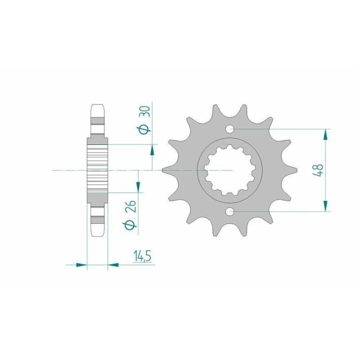 Kit chaîne AFAM 530 XSR4 - 16/45-110 - Couronne acier standard