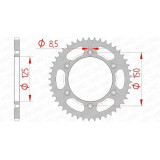 Kit chaîne AFAM 520 XHR4 - 16/43-116 - Couronne acier standard