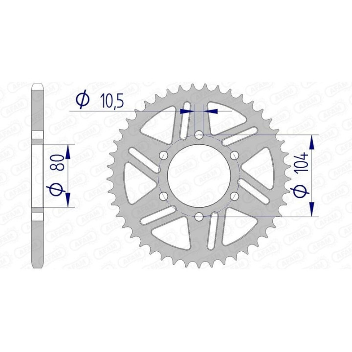 Kit chaîne AFAM 520 XHR4 - 17/39-114 - Couronne alu standard 3072983