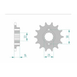 Kit chaîne AFAM 520 XSR4 - 15/42-102 - Couronne acier standard