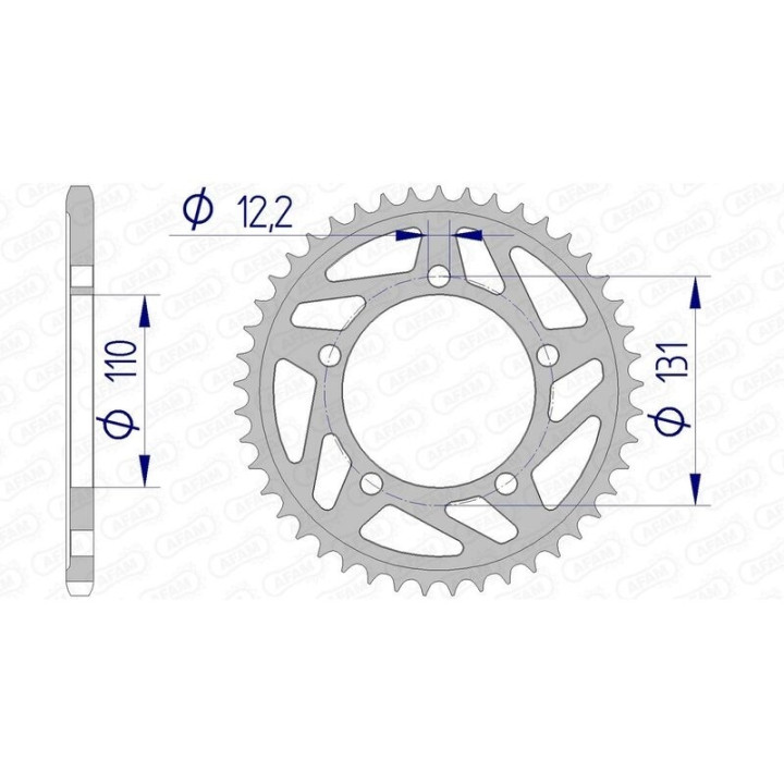 Kit chaîne AFAM 520 XHR4 - 17/45-118 - Couronne alu standard 3072784