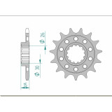 Kit chaîne AFAM 520 XHR4 - 17/45-118 - Couronne alu standard 3072784