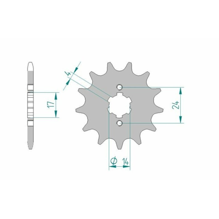 Kit chaîne AFAM A420M 11/53 - couronne standard | Oxmoto
