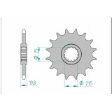 Kit chaîne AFAM 520XMR3 15/46 standard - couronne standard 48010196