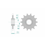 Kit chaîne AFAM 520XMR3 14/41 standard - couronne standard 484793
