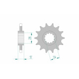 Kit chaîne AFAM 525XMR3 14/42 standard - couronne standard 48012466