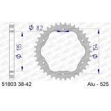Kit chaîne AFAM 525 XHR3 - 15/38-102 - Couronne alu standard