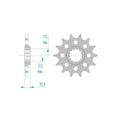 Kit chaîne AFAM 520 XSR - 16/48-116 - Couronne alu standard