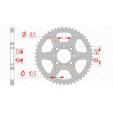 Kit chaîne AFAM 420R1 15/43/114 - couronne standard | Oxmoto