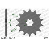 Kit chaîne AFAM 420R1 15/43/114 - couronne standard | Oxmoto