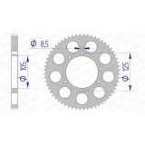 Kit chaîne AFAM 428R1 11/62-140 - couronne standard aluminium