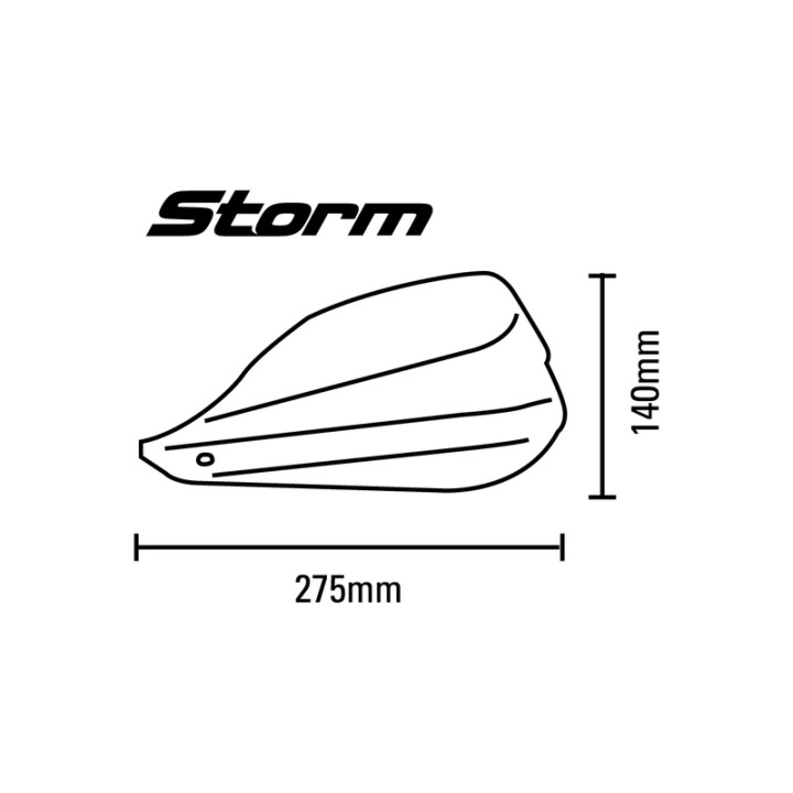Kit protège-mains Barkbusters Storm point d'attache simple Ø6-8mm pas de vis intérieur embout du guidon noir