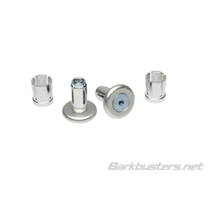 Embouts de guidon Barkbusters anodisés argent | Oxmoto