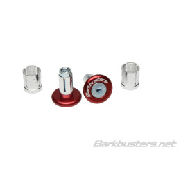Embouts de guidon Barkbusters anodisés rouge | Oxmoto