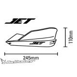 Coques de protège-mains Barkbusters Jet - gris/gris | Oxmoto