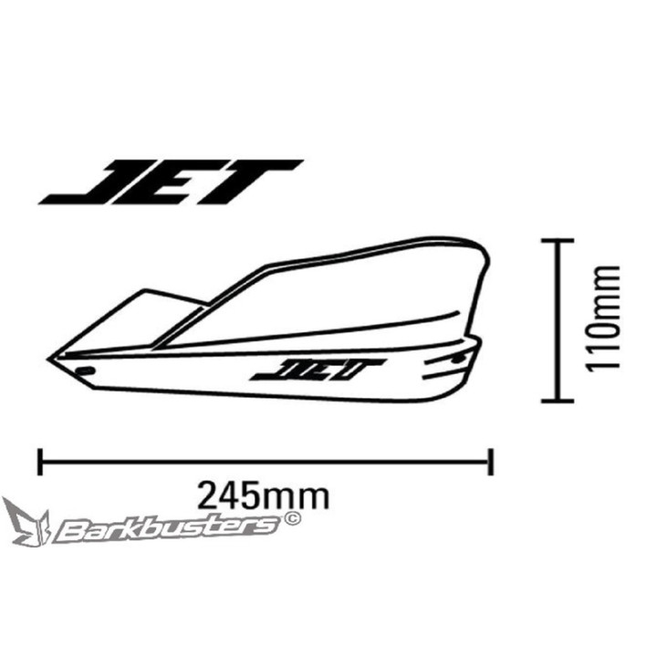 Coques de protège-mains Barkbusters Jet - gris/gris | Oxmoto