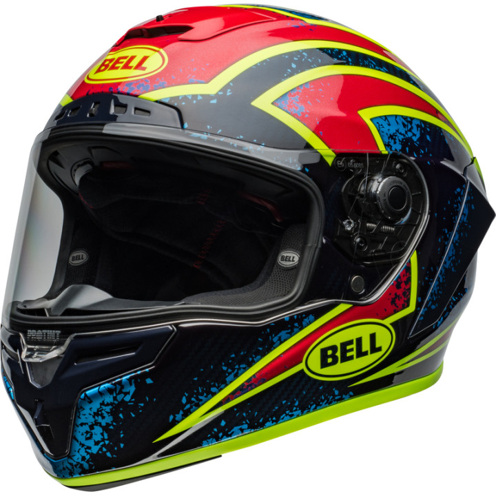 Casque Bell Race Star DLX Flex - Xenon Gloss Blue/Retina