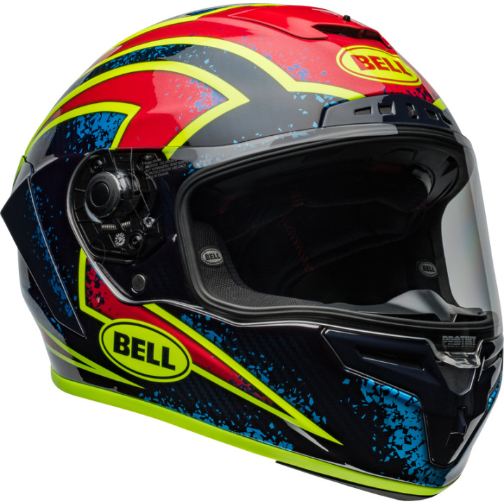 Casque Bell Race Star DLX Flex - Xenon Gloss Blue/Retina